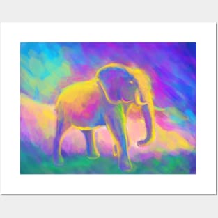 Elephant Painting Posters and Art